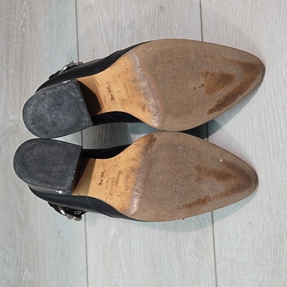 Coach Women Ankle Leather Heels Boots shoes sz 7B - Picture 12 of 15